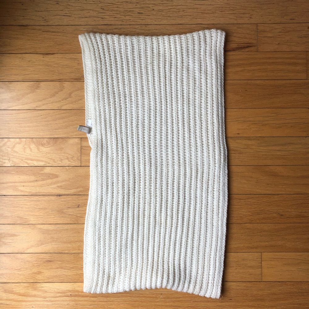 Loft Off-White Infinity Scarf w/ Silver Detailing
